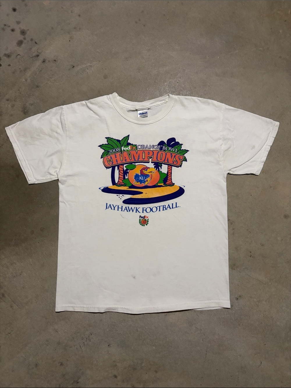 Kansas Jayhawks Football Orange Bowl Short Sleeve Shirt